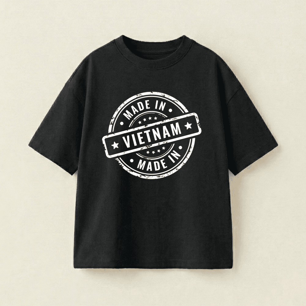 Made In Vietnam Oversized Heavyweight Tee - Black - XL