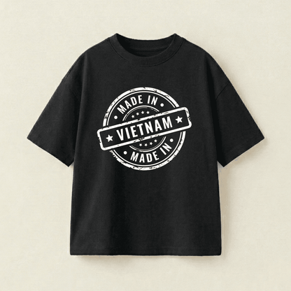 Made In Vietnam Oversized Heavyweight Tee - Black - XL
