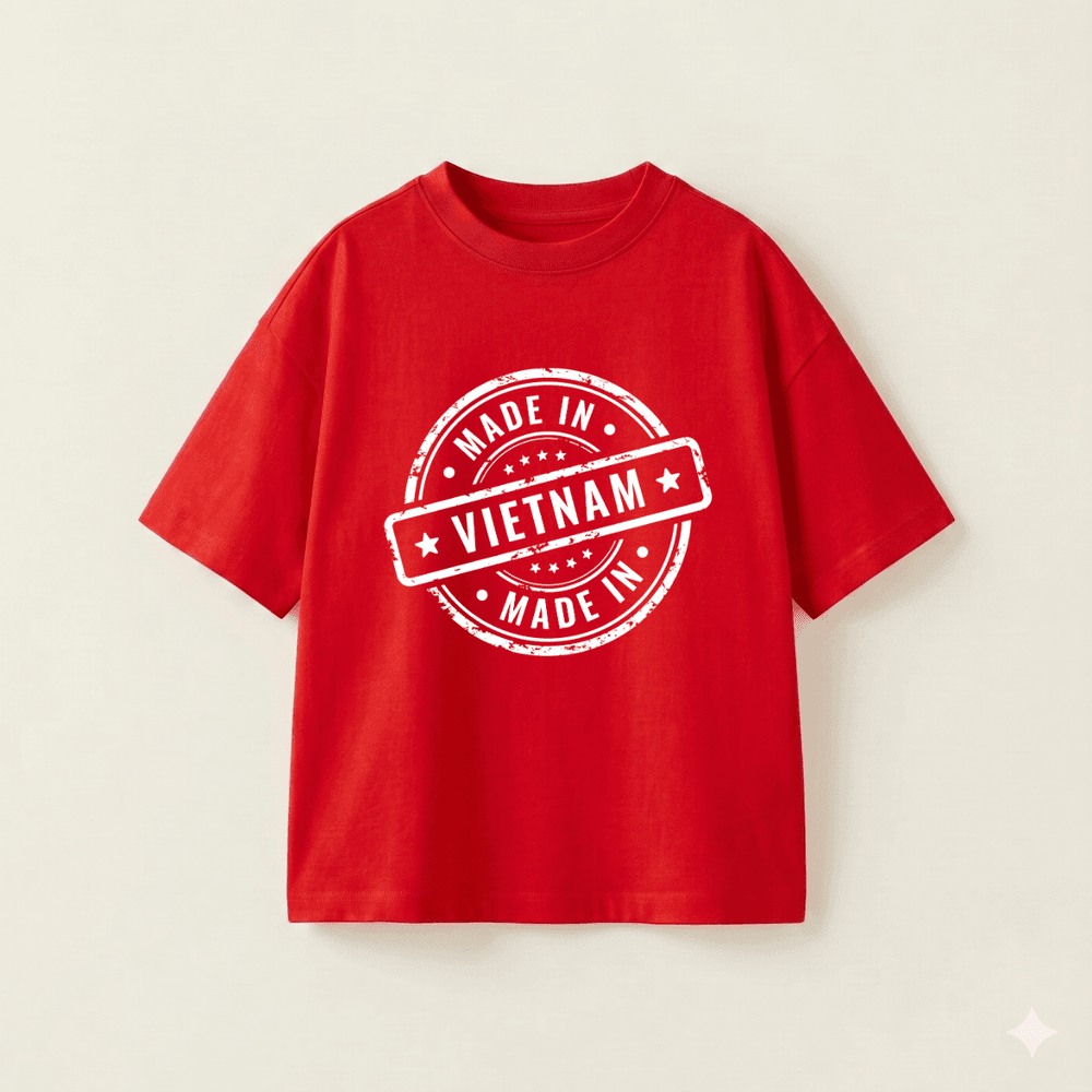 Made In Vietnam Oversized Classic Tee - Premium PET Print Mockup