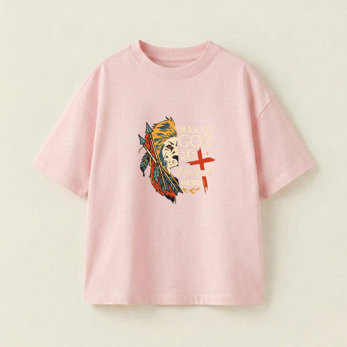 MAN OF GOD, DAD, HUSBAND, HERO - Oversize 250 GSM in mặt trước
