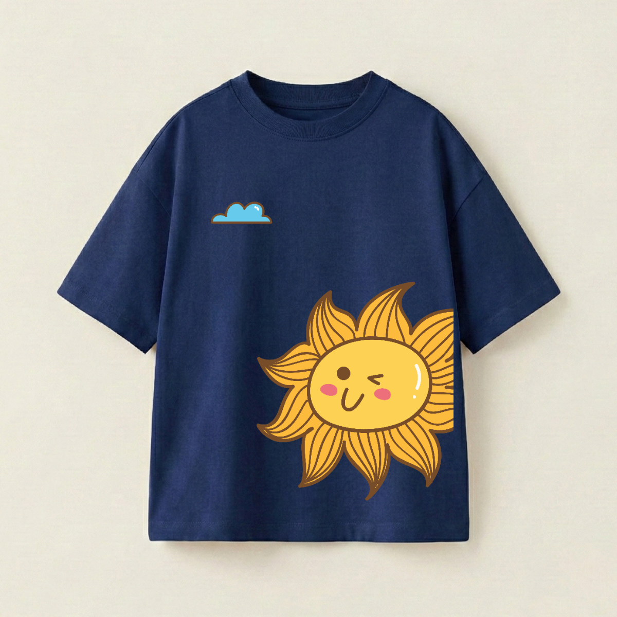 Mặt trời XNAVY - Oversize 250 GSM in mặt trước