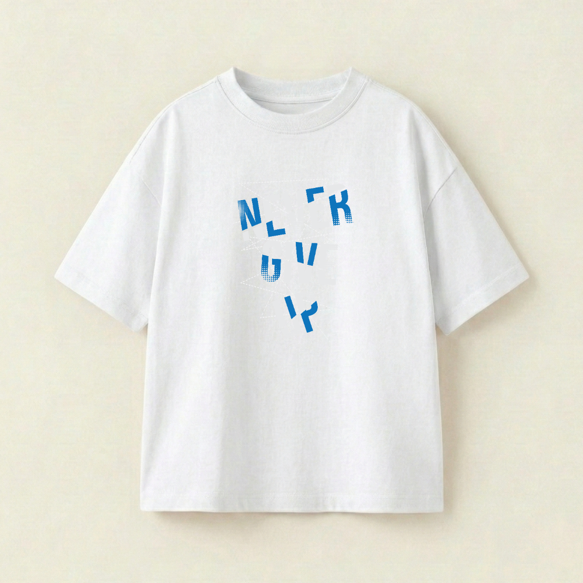 NEVER GIVE UP - Oversize 250 GSM on the front (JE4825)