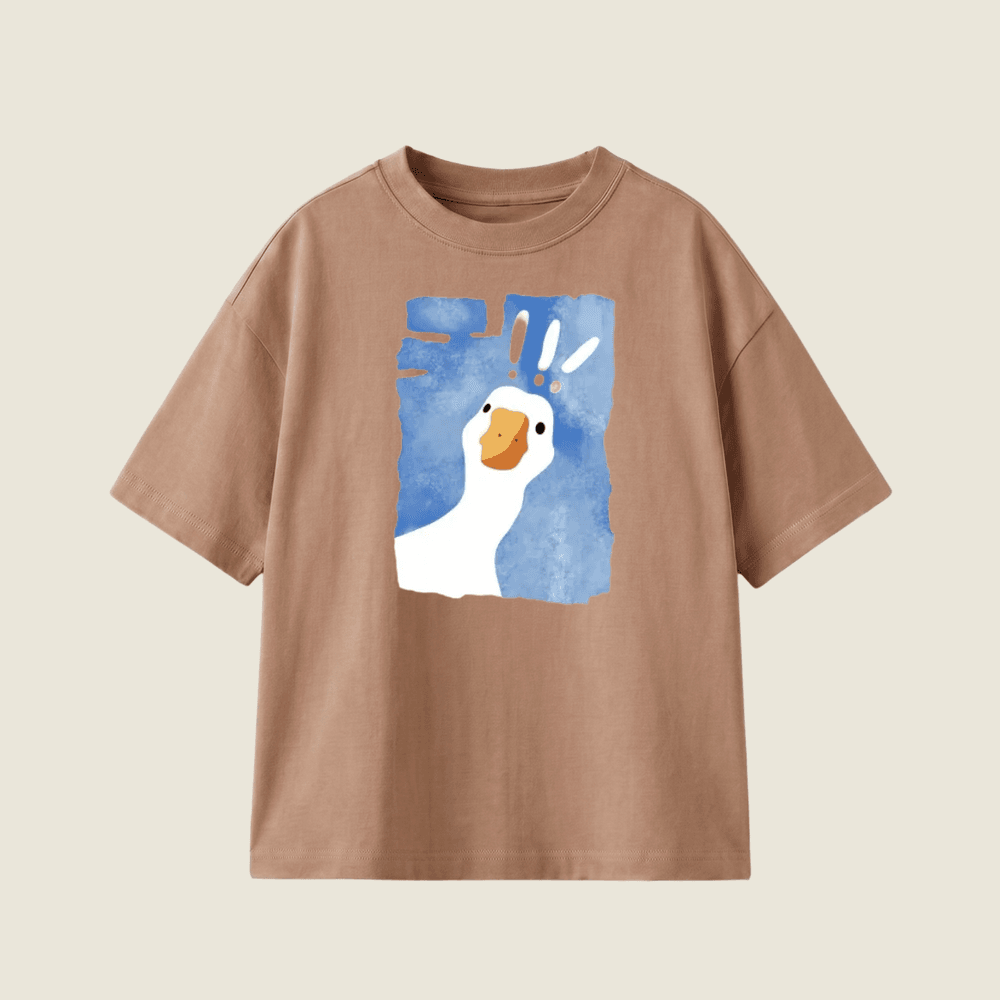 Surprise Goose Oversized Heavyweight Tee - Cocoa - XL