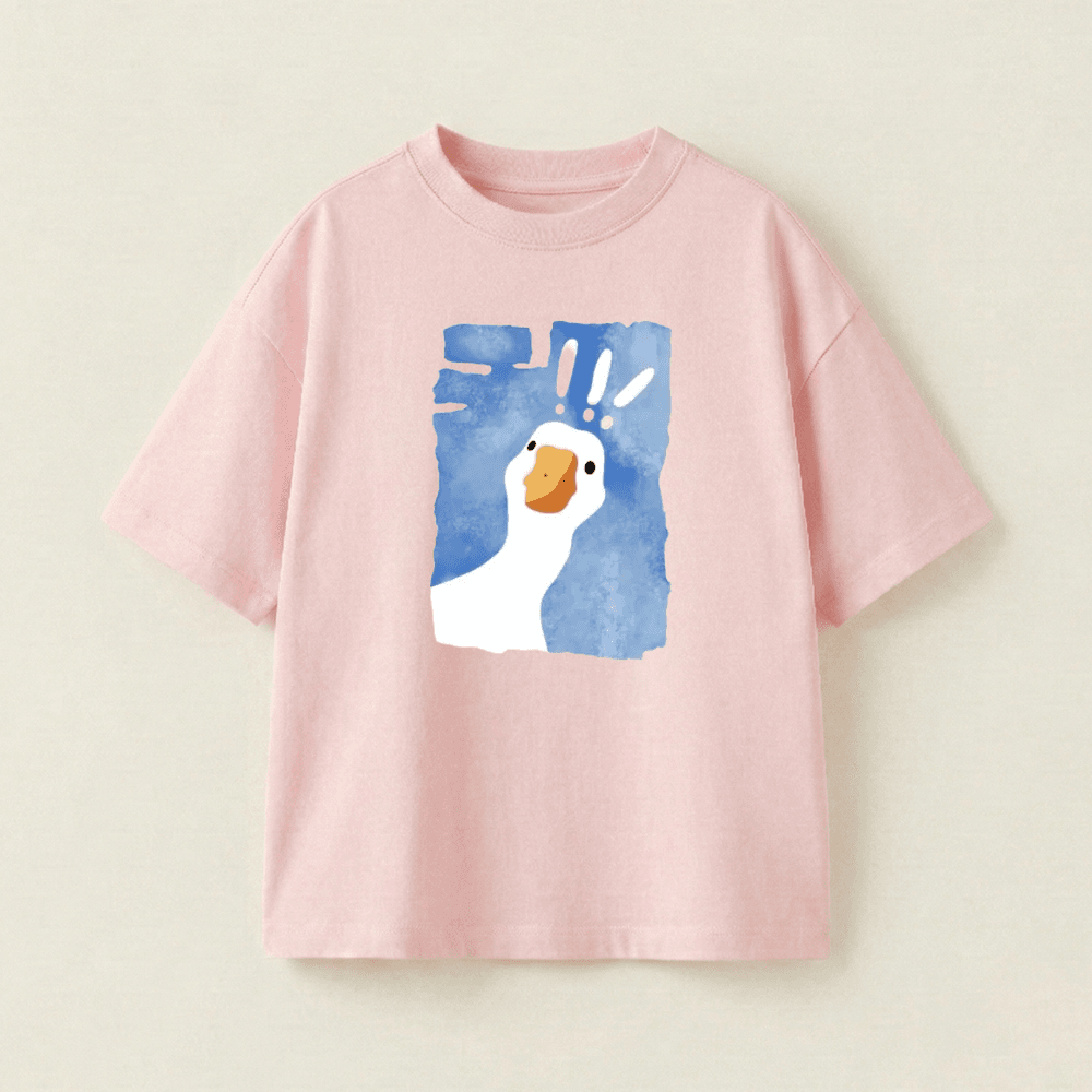 Surprise Goose Oversized Heavyweight Tee - Strawberry Pink - XXL
