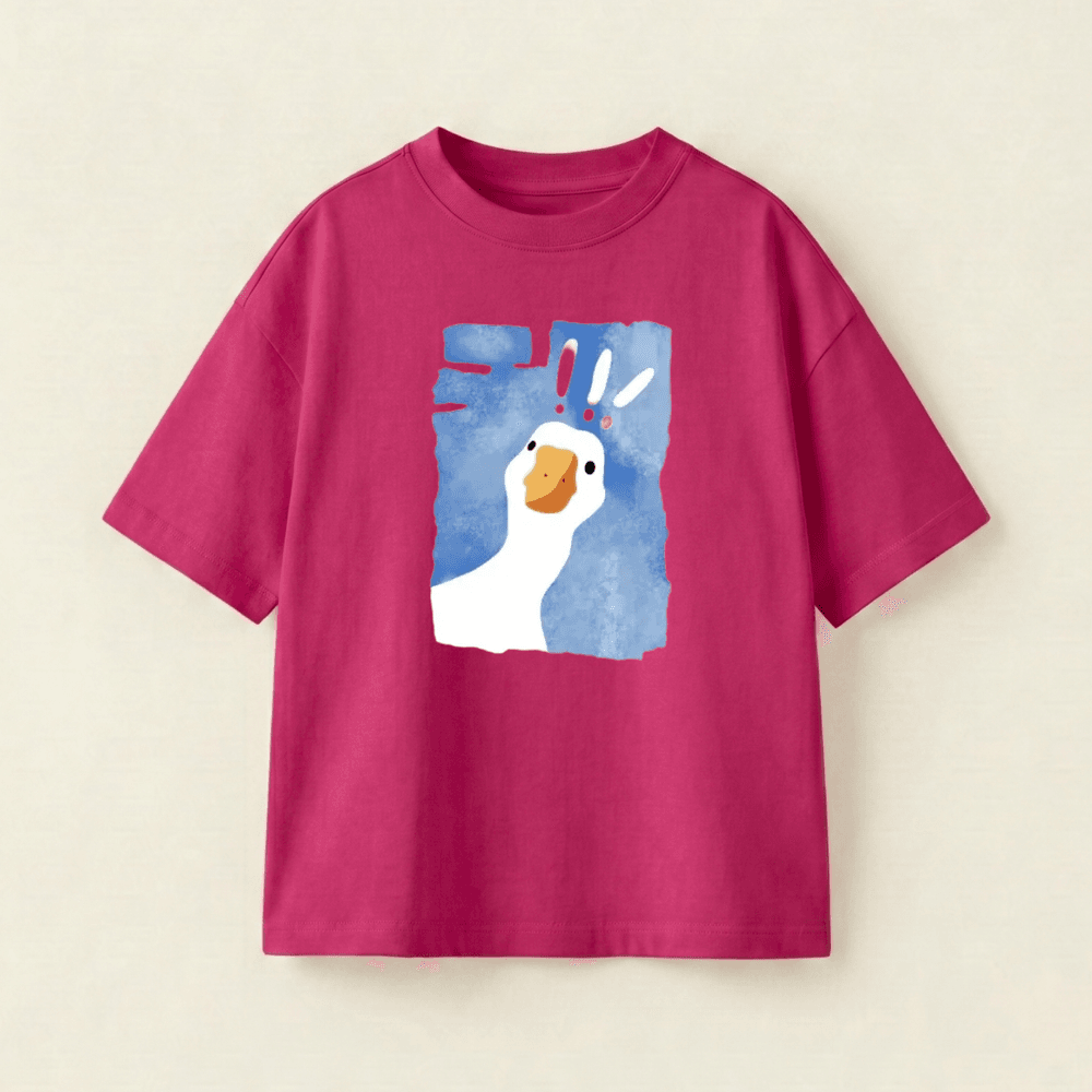 Surprise Goose Oversized Heavyweight Tee - Magenta - XXL