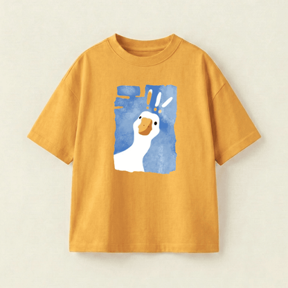 Surprise Goose Oversized Heavyweight Tee - Mustard Yellow - XL