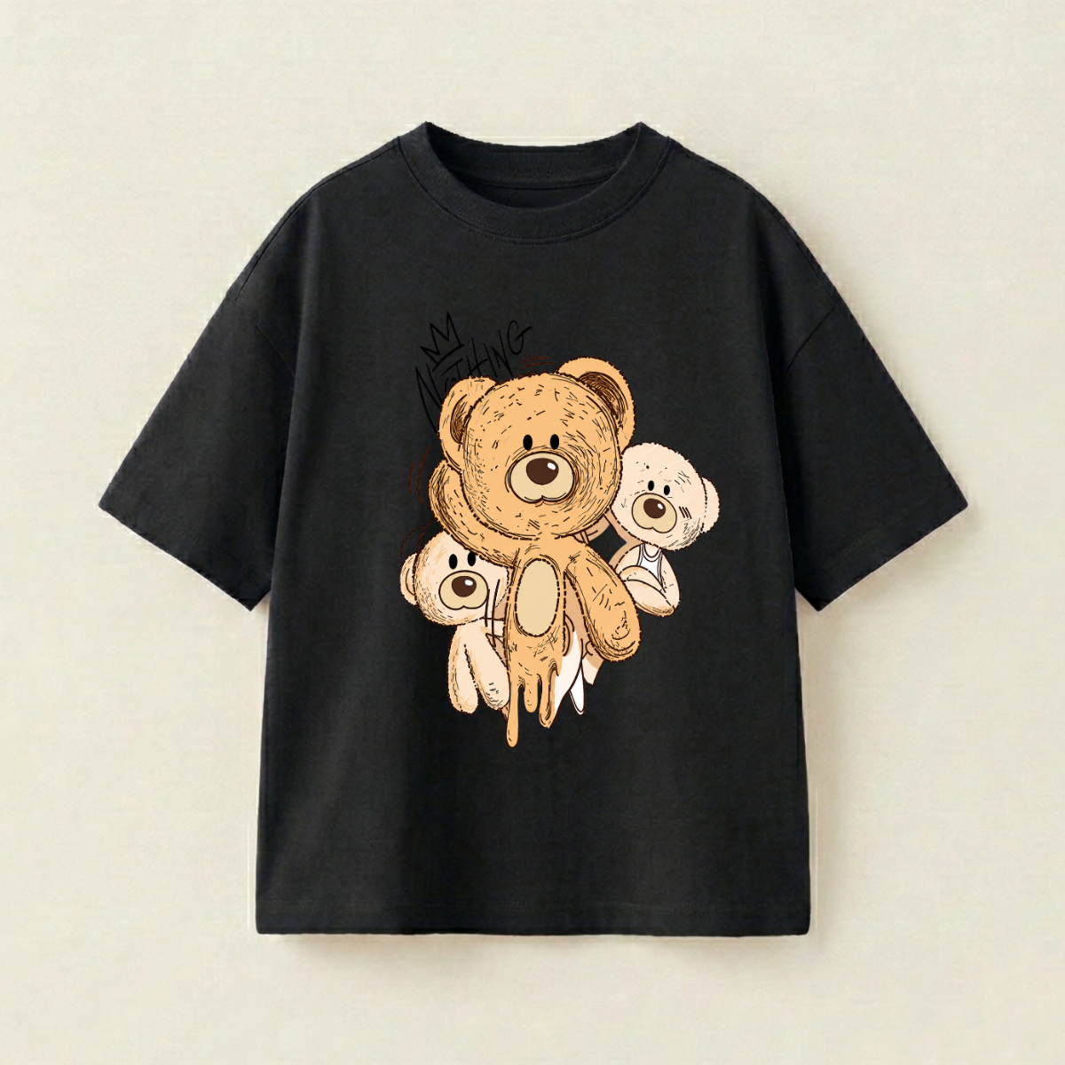 Nothing Oversized Heavyweight Tee - Premium PET Print Mockup