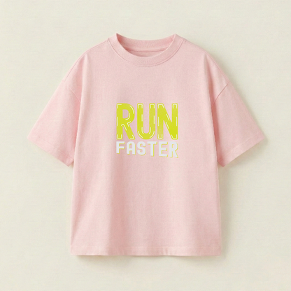 Run Faster Oversized Heavyweight Tee - Strawberry Pink - XL