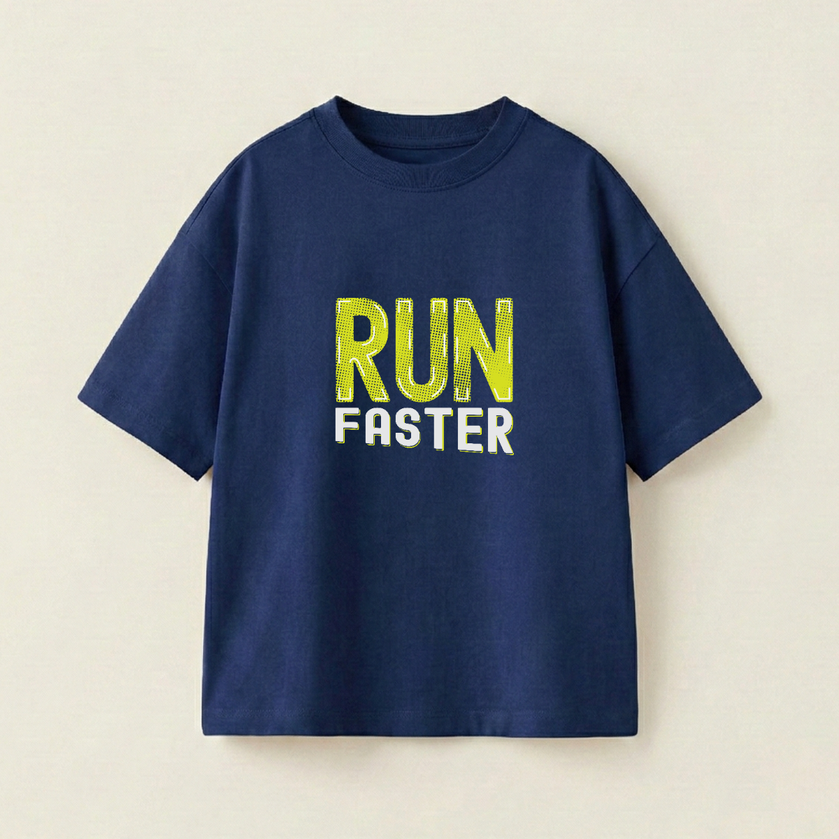 Run Faster Oversized Heavyweight Tee - Navy - L