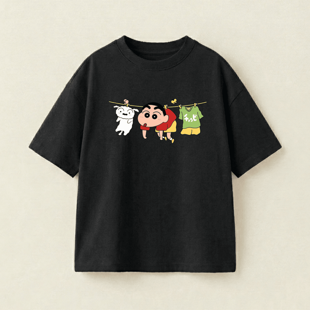 Shin And Dog Graphic Tee Oversized Heavyweight Tee - Premium PET Print Mockup