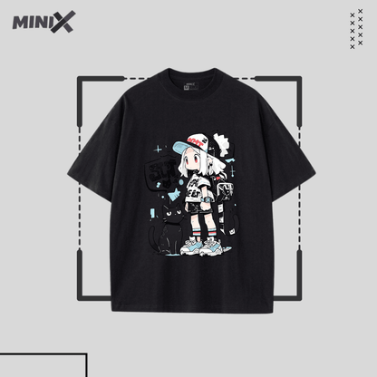 Sleepy Cat Minix 1 Front Side - Black - XL