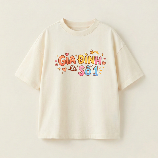 SML Gia đình là Số 1 - Oversize 250 GSM in mặt trước