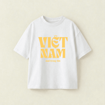 Vietnam - Forever In Our Hearts Oversized Classic Tee - Premium PET Print Mockup