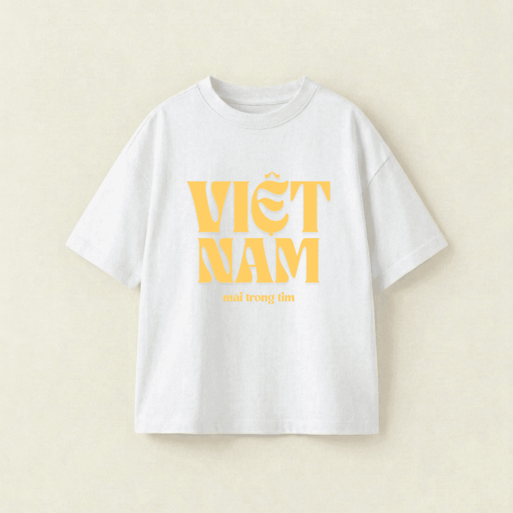 Vietnam - Forever In Our Hearts Oversized Classic Tee - White - M