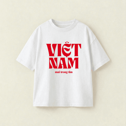 Vietnam Forever In Our Hearts Oversized Classic Tee - Premium PET Print Mockup