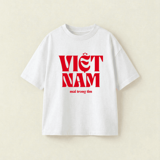 Vietnam Forever In Our Hearts Oversized Classic Tee - Premium PET Print Mockup