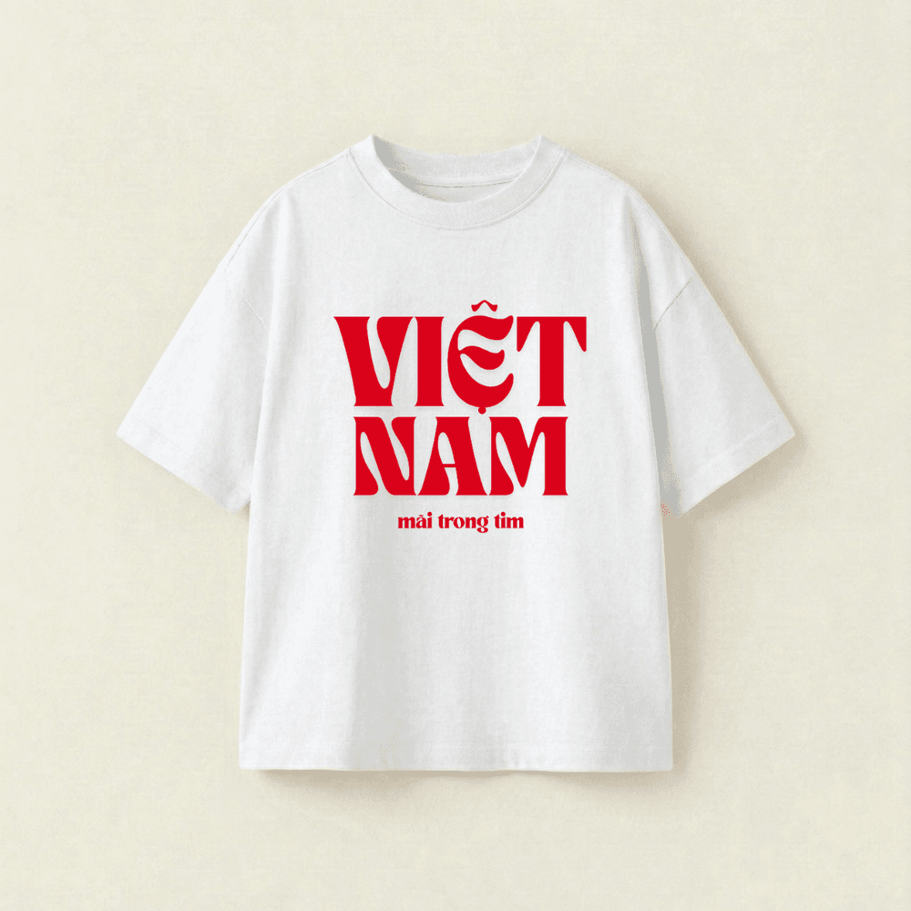 Vietnam Forever In Our Hearts Oversized Classic Tee - White - M