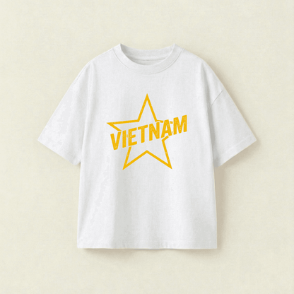 Vietnam Oversized Classic Tee - Premium PET Print Mockup