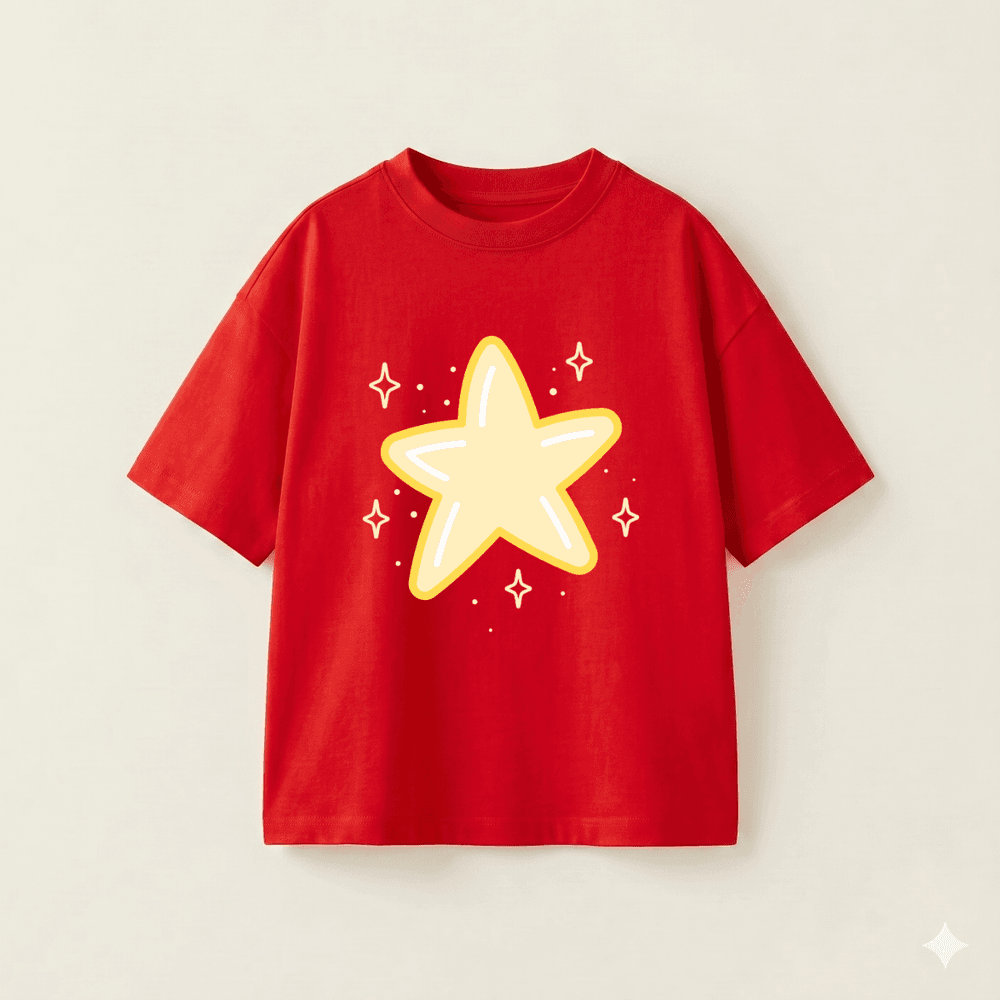Vietnam: Shining Star Oversized Classic Tee - Premium PET Print Mockup