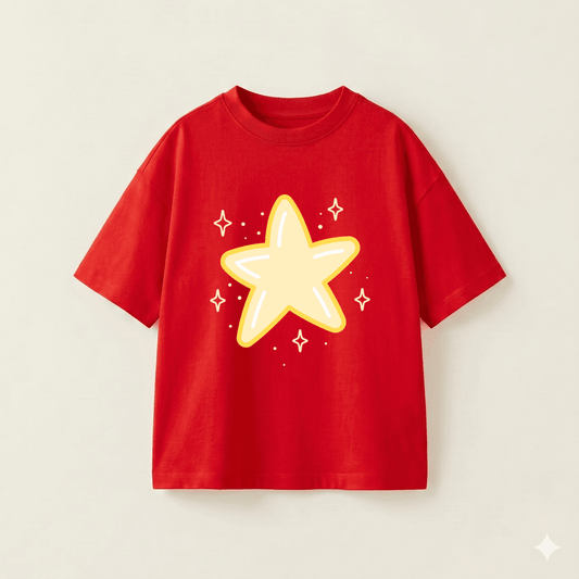 Vietnam: Shining Star Oversized Classic Tee - Premium PET Print Mockup